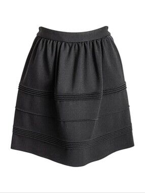 Madewell Black Ridged A-Line‎ Mini Skirt- XS
